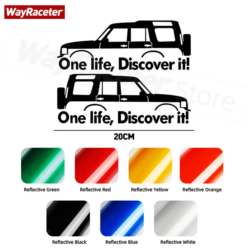 2 Шт. Светоотражающая наклейка на окно One Life Live It Discover Графическая наклейка для Range Rover Sport Discovery 3 4 Freelander Defender Изображение 2
