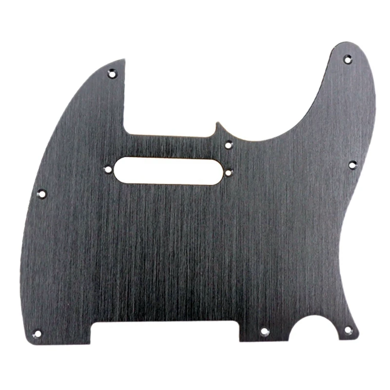 2X Черная/серебристая накладка для теле-гитары с 8 отверстиями, металлическая накладка для стандартной замены накладок Telecaster Изображение 2