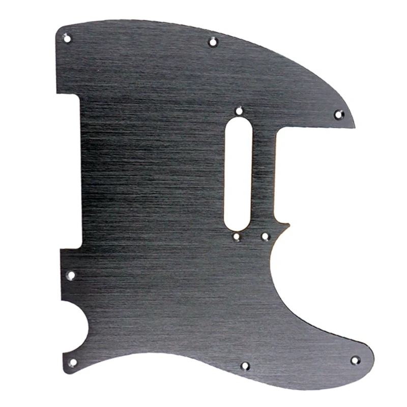 2X Черная/серебристая накладка для теле-гитары с 8 отверстиями, металлическая накладка для стандартной замены накладок Telecaster Изображение 3
