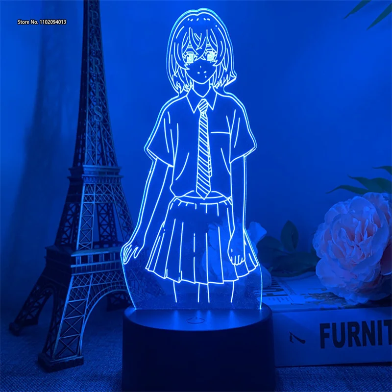 3D Креативный Красочный Сенсорный Акриловый Ночник С Дистанционным Управлением Anime Tokyo Avenger Led Настольная Лампа Изображение 0