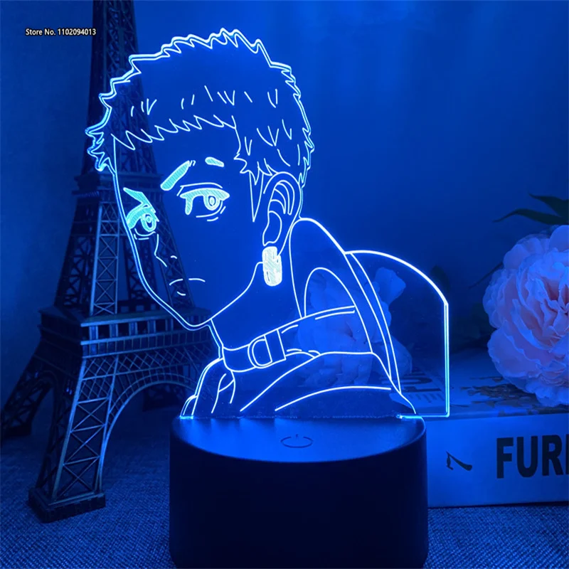 3D Креативный Красочный Сенсорный Акриловый Ночник С Дистанционным Управлением Anime Tokyo Avenger Led Настольная Лампа Изображение 2