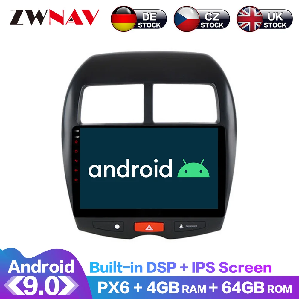 Android 10 4 + 64G PX6 DSP Carplay Радио Автомобильный DVD-Плеер GPS навигация Для Mitsubishi ASX 2011 2012 2013 2015 Головное Устройство Мультимедиа Изображение 0