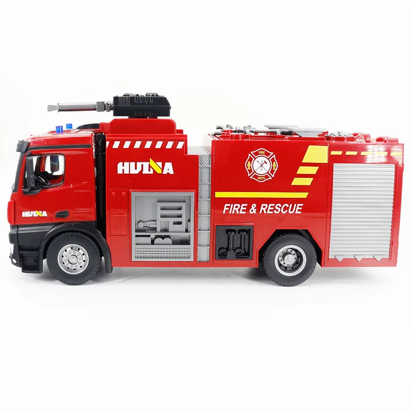 Huina 1562 Пожарная машина Инженерный автомобиль Пожарная машина Имитация электромобиля с дистанционным управлением Распыление воды Детские игрушки в подарок Изображение 1