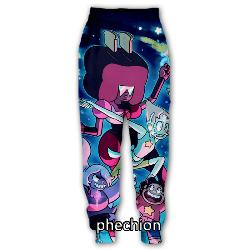 phechion/ Новые мужские/женские повседневные брюки с 3D принтом Вселенной Стивена из мультфильма, модная уличная одежда, Мужские Свободные спортивные длинные брюки F147 Изображение 0