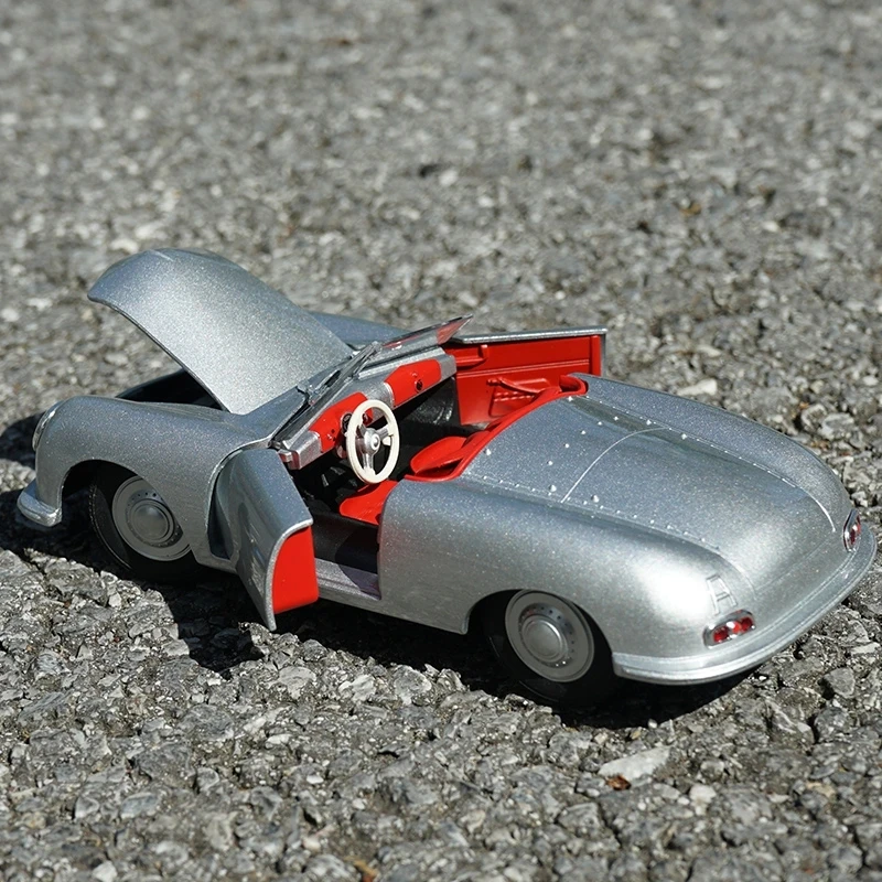 WELLY 1:24 1948 Porsche 356 № 1 Roadster Модель Автомобиля Из Сплава, Отлитая под давлением Металлическая Игрушечная Модель Автомобиля, Коллекция Симуляторов, Подарки, Игрушки для Мальчиков Изображение 4