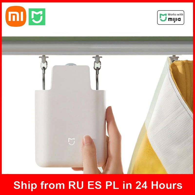 Xiaomi Mijia Smart Curtain Companion Для Подвешивания И использования Для U-/ I-Образной Дорожки Римского Шеста С Электрическим Пультом Дистанционного Управления Нужен Сетчатый Шлюз BT Изображение 0