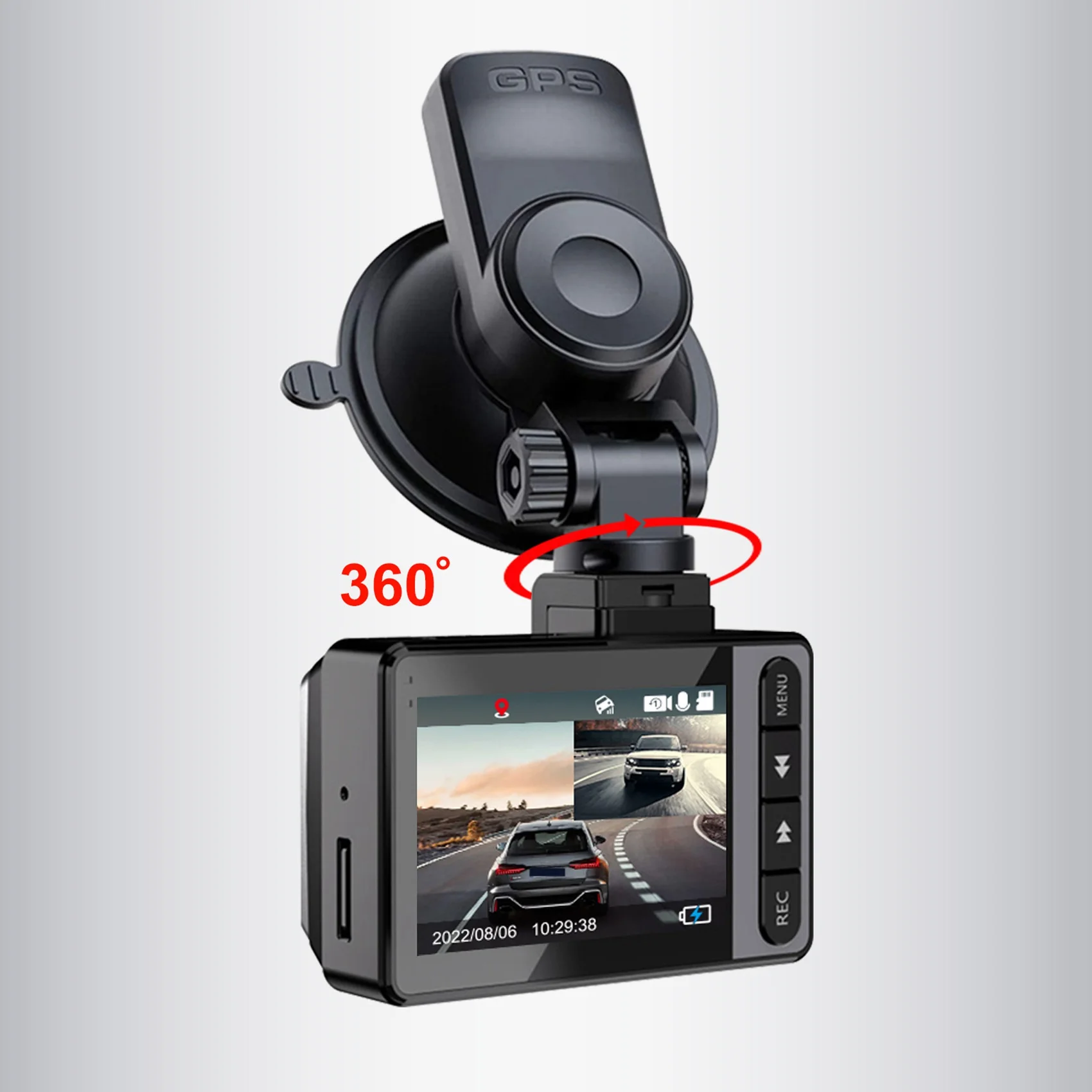 Автомобильный видеорегистратор с камерой 4K и 1080P, видеомагнитофон, WIFI, GPS, видеорегистратор, автомобильный регистратор ночного видения для автомобиля Изображение 2