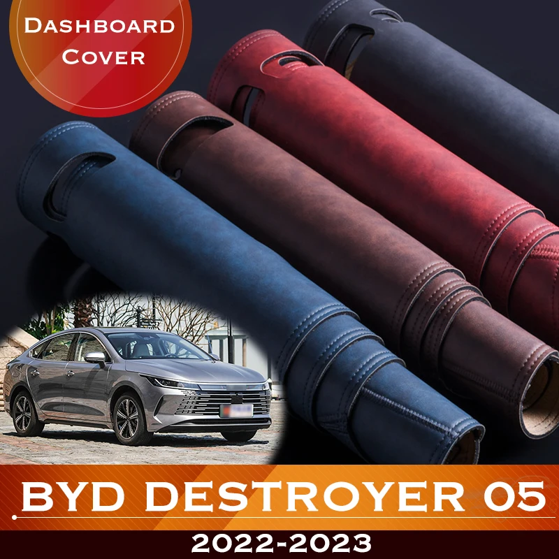 Для BYD Destroyer 05 2022-2023 Приборная панель автомобиля Избегайте подсветки приборной платформы, крышка стола, кожаный противоскользящий коврик, ковер для приборной панели Изображение 0