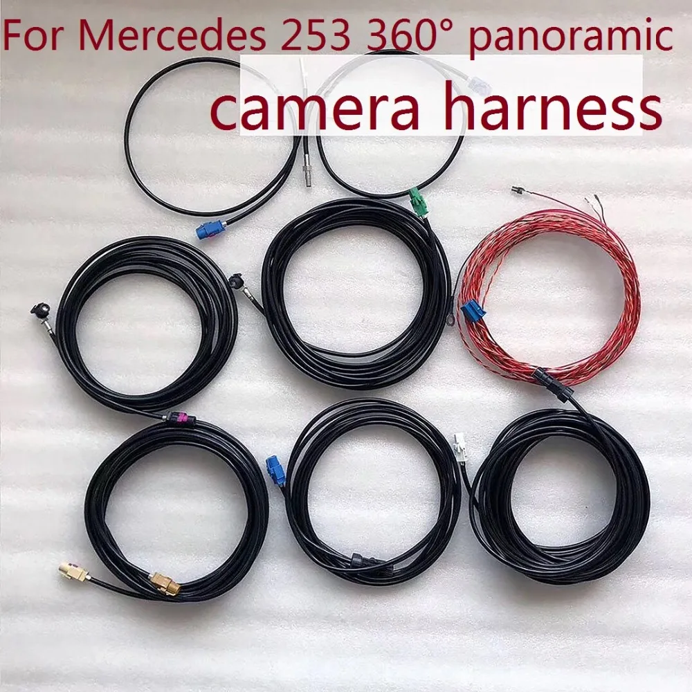 Жгут проводов панорамной камеры 360 градусов, жгут проводов для записи вождения в слепой зоне для Mercedes GLE 222 253, камера заднего вида, видео линия Изображение 2