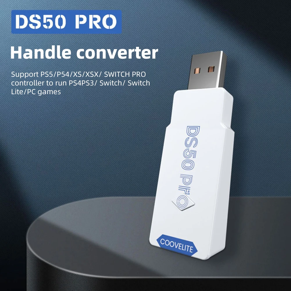 Конвертер беспроводного контроллера Bluetooth Coov Ds50 для коммутатора Windows Поддержка консоли PS4/PS3 Адаптер контроллера PS5 Dualsense Изображение 5