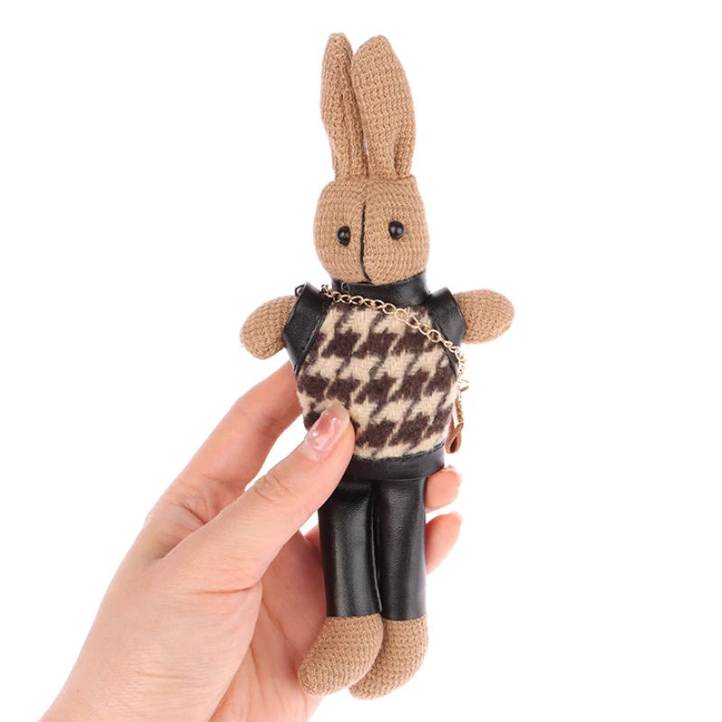 Креативная Модная Кукла-Кролик в виде Собачьей Клыка, Брелок для ключей, Милый Темпераментный Кролик, Плюшевая Кукла, Женская Сумка, Подвеска, Подарочный Брелок-Амулеты Изображение 0