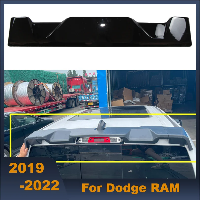 Материал ABS хорошего качества, заднее стекло, черное крыло, задний спойлер на крыше, подходит для Dodge Ram 2019-2022 гг. Изображение 0