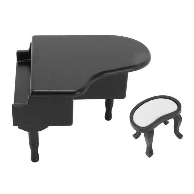 Музыкальная шкатулка для фортепиано в масштабе 1: 12, простое управление, кукольный домик, пианино для поделок Изображение 3