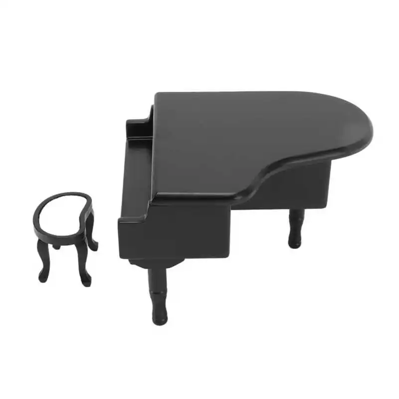 Музыкальная шкатулка для фортепиано в масштабе 1: 12, простое управление, кукольный домик, пианино для поделок Изображение 4