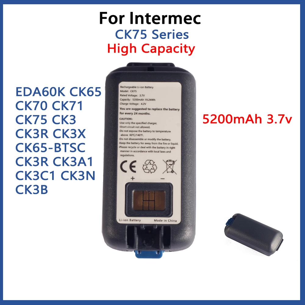 Новый оригинальный аккумулятор для Intermec CK75 EDA60K DolphinCK65 CK70 CK71 CK3 CK3R CK3X CK65-BTSC 5200 мАч 318-046-031 318-063-001 Изображение 0
