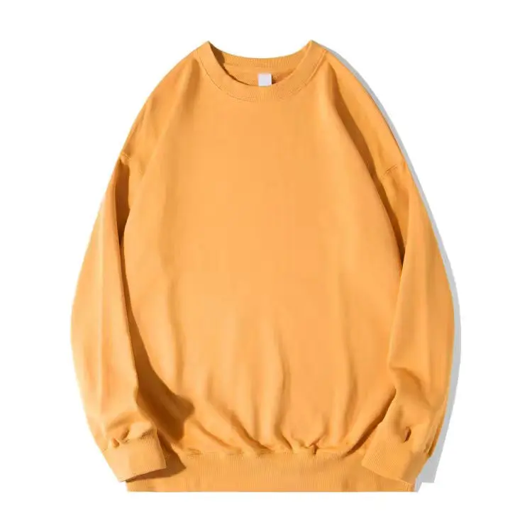 Осенняя толстовка Модная Matcha Green, 420 г, тяжелый свитер с круглым вырезом, мужской однотонный топ, уличная одежда, женская одежда Изображение 4