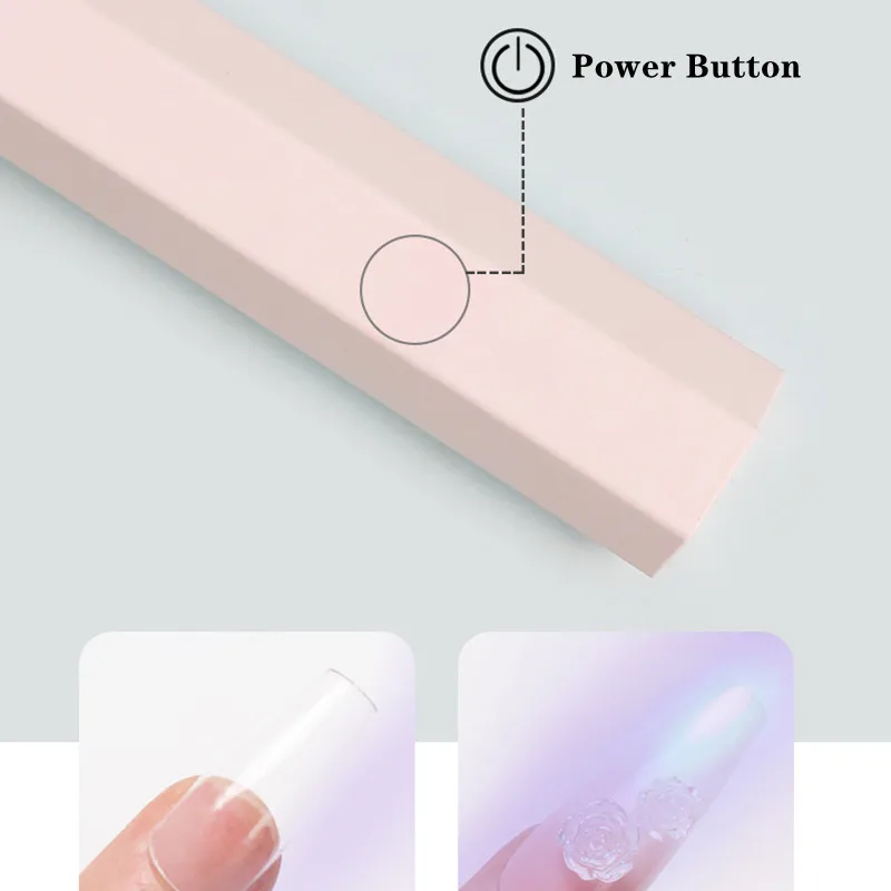 Ручной Клей Для Ногтей Гель-Лак Drye Light USB Charge Mini LED УФ-Лампа Для Сушки Ногтей Лампа 3 Вт Быстросохнущий Модный Маникюрный Инструмент Изображение 1