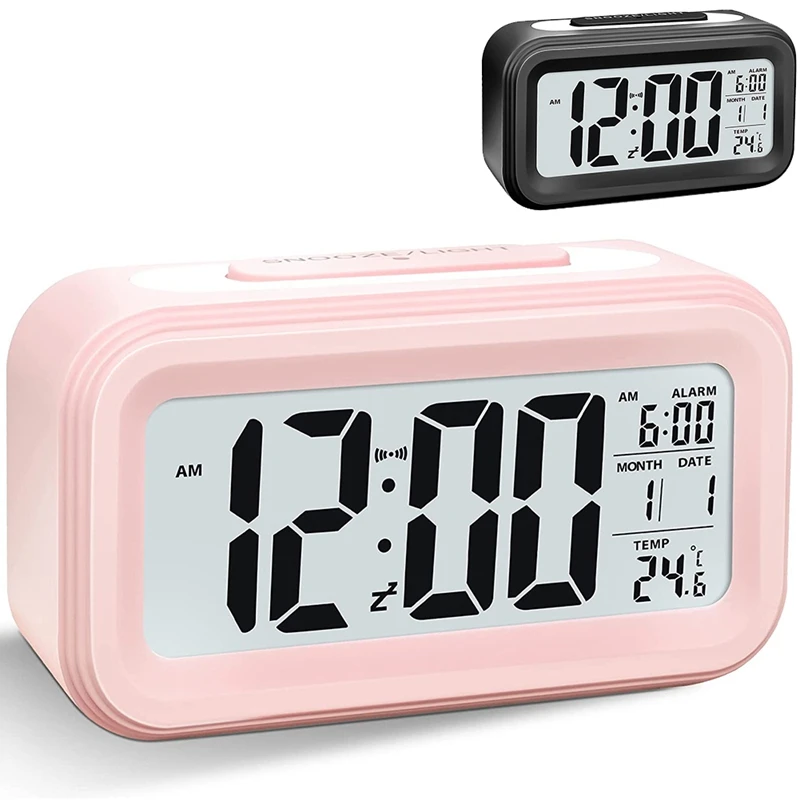 Цифровой будильник, будильник со светодиодной подсветкой, бесшумные дорожные часы Aalarm с батарейным питанием Изображение 0