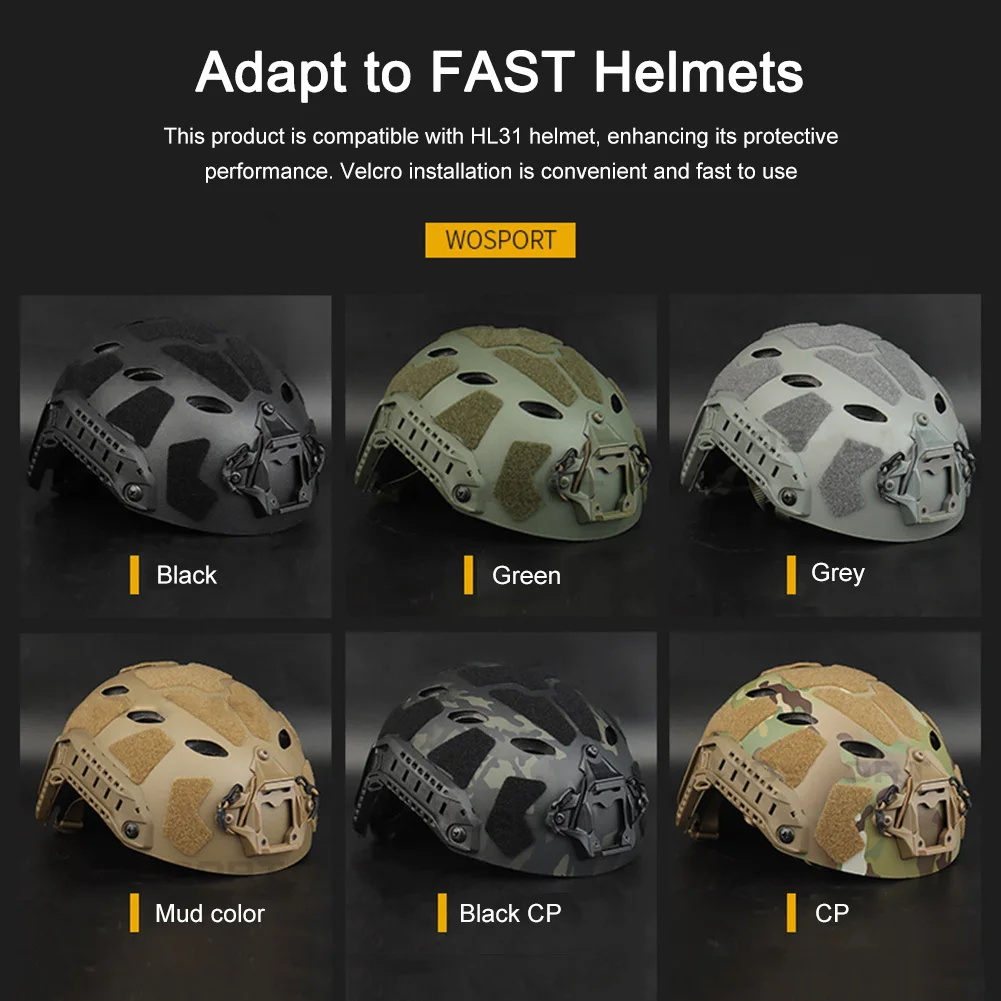 Щит тактического шлема, защита шлема, Утолщенная легкая защитная пластина для военных стрелковых принадлежностей, Тактическое снаряжение Изображение 0